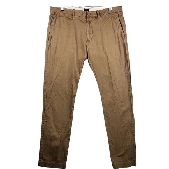 J. Crew Stretch Chino Pants Men’s 36x32 Tan Pockets 99% Cotton EUC - Picture 2 of 16